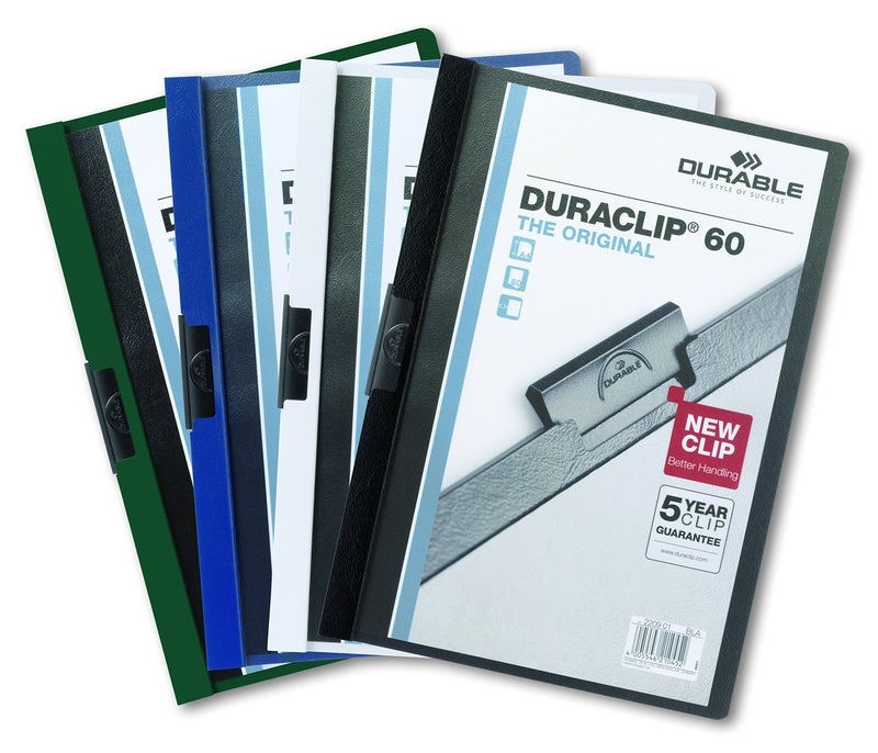 Durable Report Cover with DURACLIP Letter-Size 8.5" x 11" Inches - Holds Up to 60 Pages - Clear Cover and Dark Blue Border - Box of 25 - Image 5